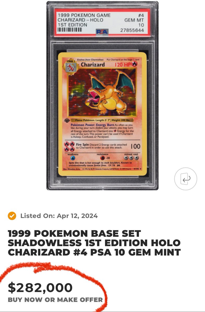 Jfc, over $280k for a dumb card lol. Even if I was incredibly wealthy, I could never imagine paying the same price as a fucking house for something like this 💀