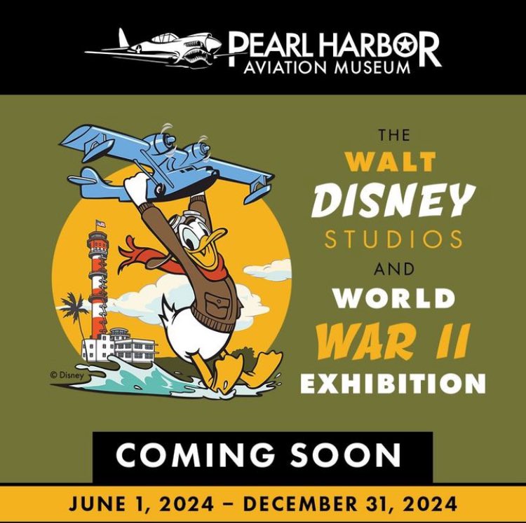 I really wanted to see this exhibition when it was at The Walt Disney Family Museum 2021-22,  but it’s making its final stop a few miles from where I live next month. 

The Pearl Harbor Aviation Museum is located on Ford Island.