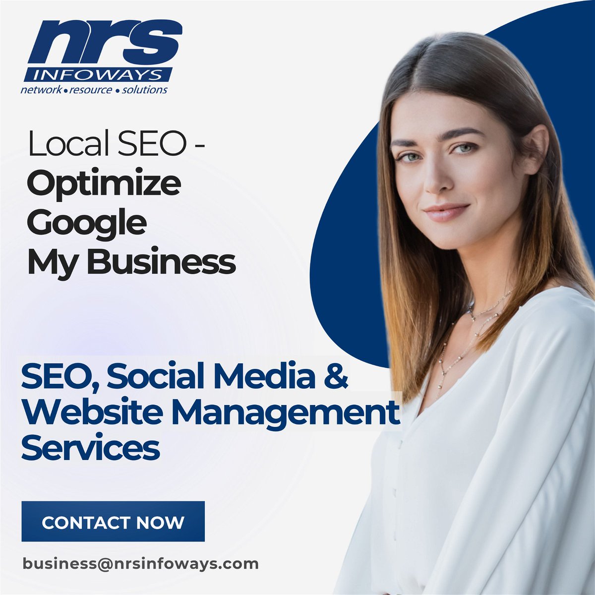 Local SEO - Optimize Google My Business

A well-optimized GMB profile enhances your visibility in local searches and on Google Maps.

We can help
Lets discuss business@nrsinfoways.com
#localseo #googlemybusiness #seostrategy #smallbusinessmarketing #nrsinfoways #seo