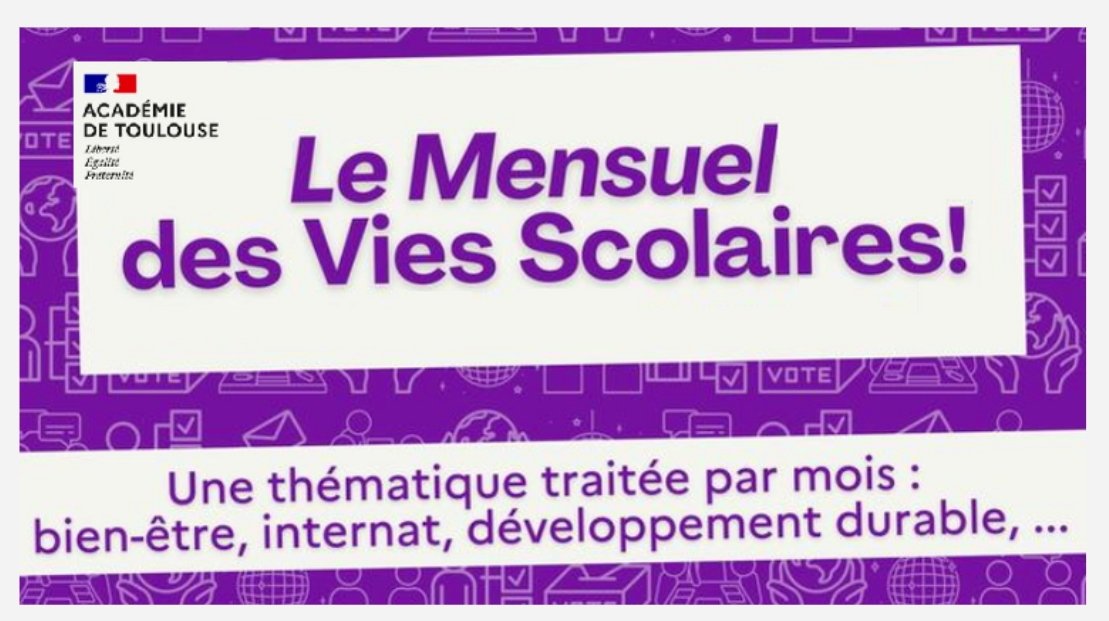📢 Le nouveau n° du mensuel des CPE est disponible !📰🚨
🔍 Semaine de lutte contre les LGBTphobies, formation de proximité à proximité, chronique adolescente où s’invitent la vitalité et la grâce et bien d'autres choses encore 
📬pedagogie.ac-toulouse.fr/cpe-vie-scolai…