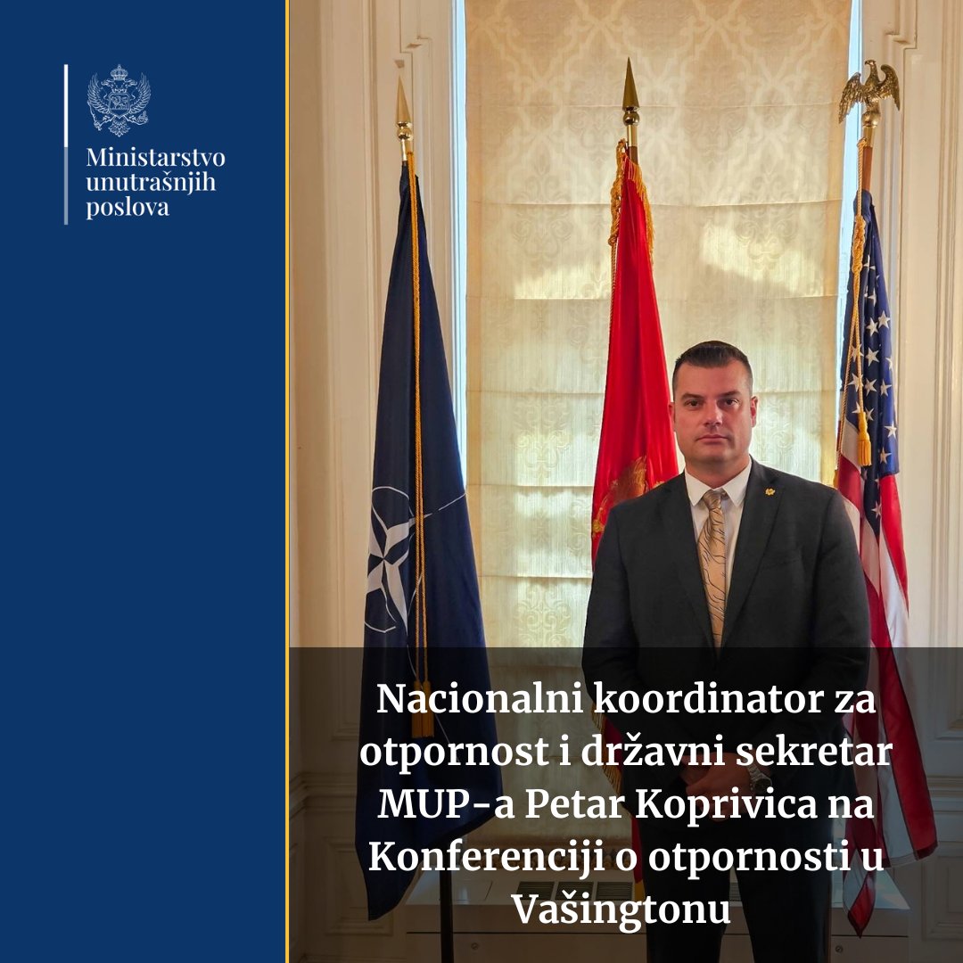 📍 Državni sekretar Petar Koprivica učestvovao je na Konferenciji o otpornosti, koja je održana 9. i 10. maja u Vašingtonu. ➡️ Konferencija je organizovana zajednički od strane SAD-a i NATO-a, i posvećena je unapređenju nacionalne otpornosti i strategija civilne odbrane.