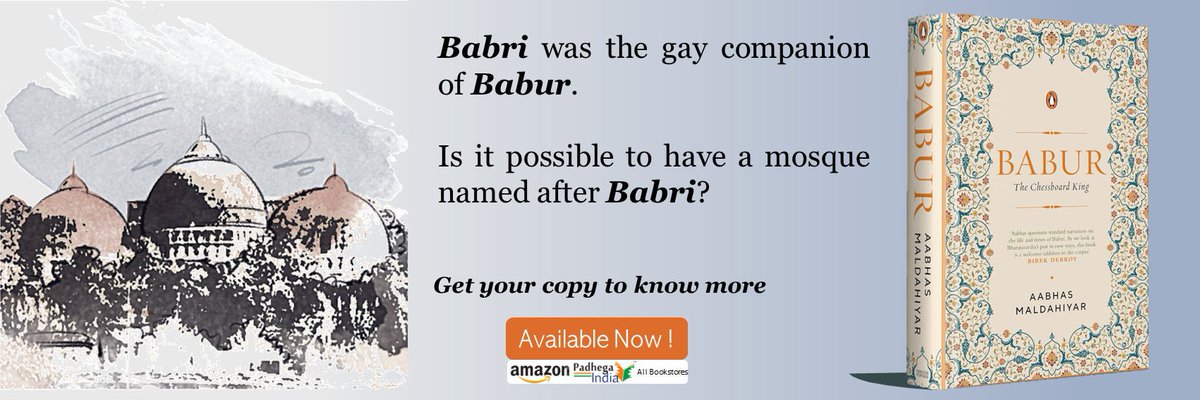 Can we have a Mosque named after a Gay? To know more about Babur & Babri, get your copy now. Of course it tells a lot more about Babur, yet, it gives you concrete evidence of Babur’s homosexuality. Amazon link: amzn.in/d/04h4ViE @PadhegaIndia_ link:…