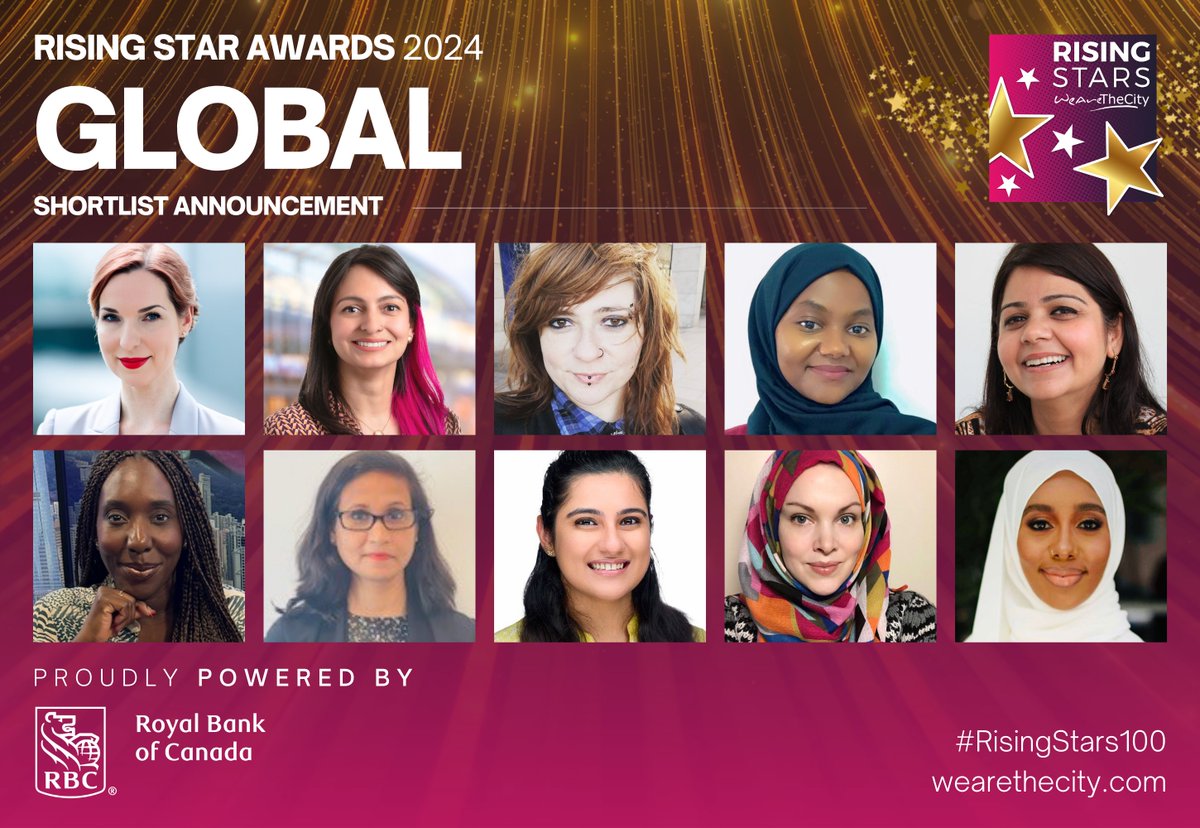 SHORTLIST ANNOUNCEMENT ⚡️ Meet this year's #RisingStars100 Shortlist for our Global Category, powered by @RBC! 💜✨ You can show your support by voting today until 20 May 2024 🥳 #15 · bit.ly/24-RS100