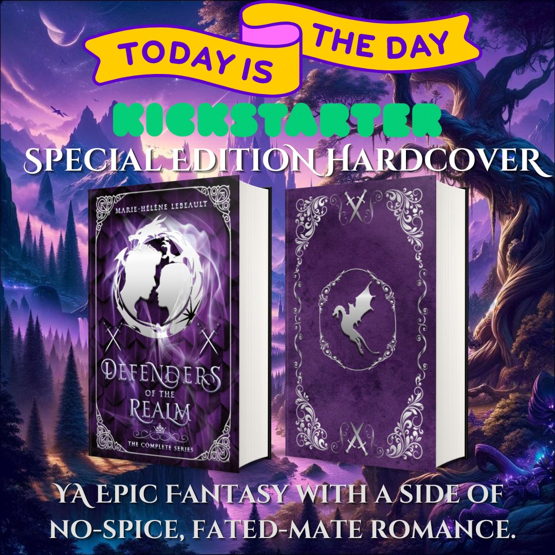 Defenders of the Realm
Special Edition Hardcover
Launching today! - Get your EARLY BIRD REWARDS!
kickstarter.com/projects/mhleb…
#epicfantasy #specialedition #hardcover #fantasyromance #nospice #yafantasy #collectorsedition #deluxeedition