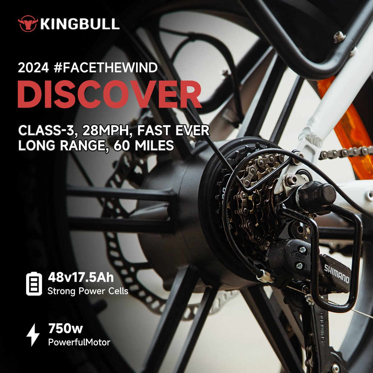 1 DAY LEFT TO LAUNCH WITH SPECIAL
OFFER🎁

Stay tune to #Discover more detailed features of
Kingbull Discover
⭕Unlockable Class-3 Ebike
⭕Speed: Upto 28Mph
⭕Range: 60 Miles in Pas Mode
🔋Battery: 1220W Peak(750W Standard) with 84NM
......
#FaceTheWind #KingbullBike #NewLaunch