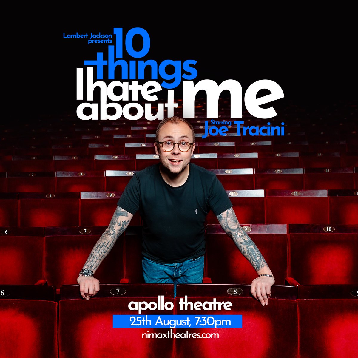 Following last night's Channel 4 documentary 'Me and the Voice in My Head' @joetracini is bringing his one man show 'Ten Things I Hate About Me' to the West End for one night only. He plays the Apollo theatre on 25th August with tickets from nimaxtheatres.com/shows/joe-trac…