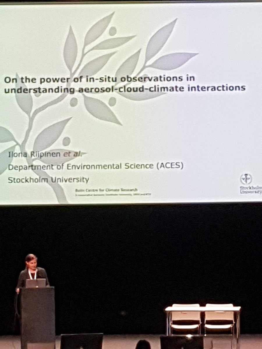 A great plenary lecture by Ilona Riipinen from @Stockholm_Uni @AcesSthlmUni @BolinCentre to begin #ASC2024 @ACTRISRI Science Conference, discussing in particular in situ observations & modelling with case studies in boreal and tropical (@ATTOresearch) forests