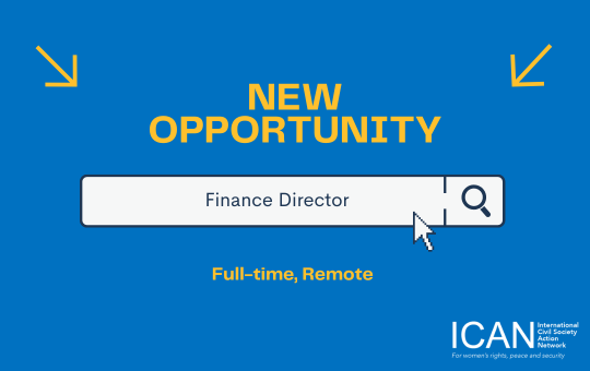 📢 ICAN is looking for a Finance Director! Join our team dedicated to supporting women #peacebuilders worldwide in promoting gendered peace & security. This position is full time & remote. Apply by May 31 on our website ➡️ icanpeacework.org/2024/05/financ…