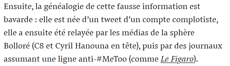 « Depuis plusieurs jours, certains médias, y compris sérieux évoquent l’existence d’une supposée « liste » d’auteurs présumés de violences sexuelles, que Mediapart s’apprêterait à publier. C’est faux, évidemment. » 

➡️mediapart.fr/journal/france…