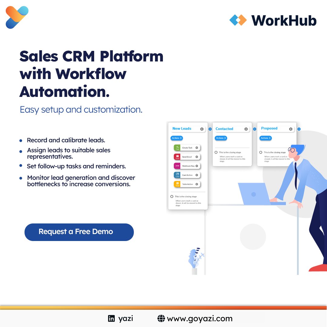 WorkHub offers a complete workflow for sales management, marketing automation, invoicing, and appointment scheduling.

Request a Free Demo Today👉 work-hub.co

#yazi #WorkHub #crm #salespipeline #salesautomation #marketingautomation #leadgeneration