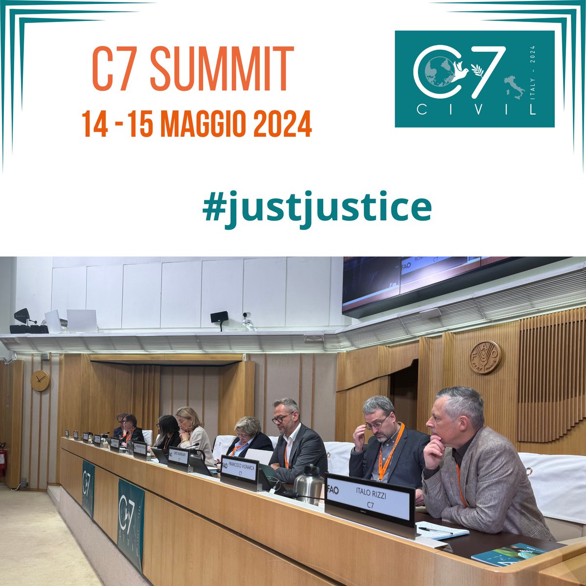 #justjustice  C7 Working Group coordinators interact with G7 Sherpa Elisabetta Belloni on the contents of the C7 Communiqué and its recommendations #civil72024, #civil7Italy, #civil7ITA, #G7ITA, #g7italy