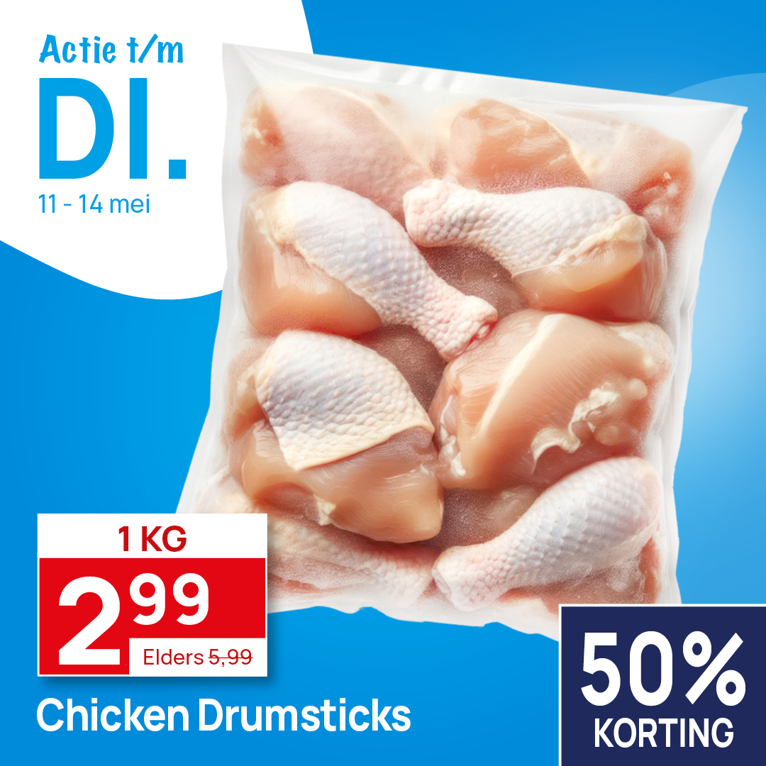 Butlonnl's tweet photo. Ontdek onze dagknallers! Alleen vandaag nog kun je genieten van 1 kg Chicken Drumsticks voor slechts 2,99. En vanaf vandaag profiteer je van Mora Kipnuggets, 120 stuks plus 20 Pockets voor maar 6,99. Profiteer snel van deze aanbiedingen! 🍗🔥 #goedemorgen #goedkoop https://t.co/wQ0084dbFA