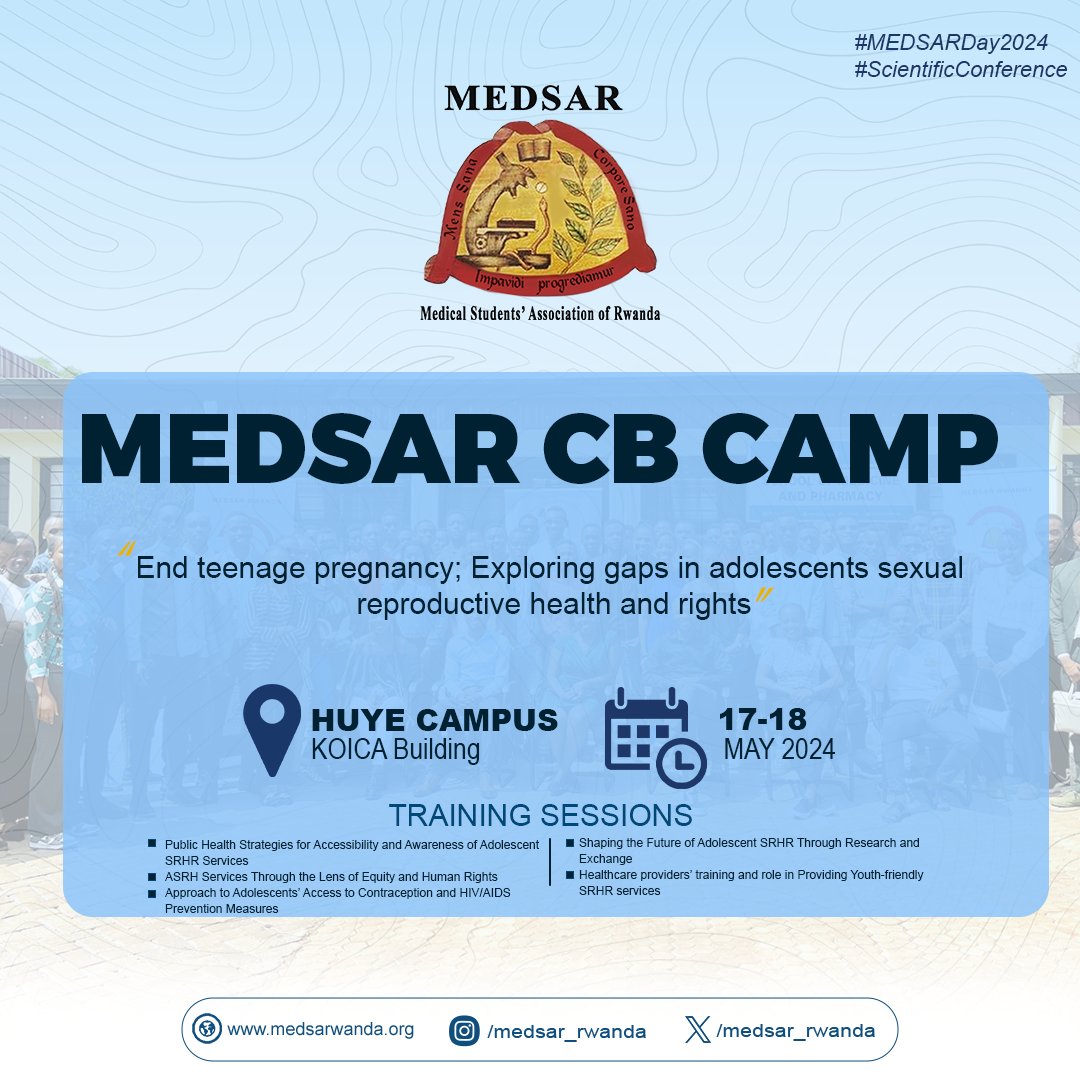 This #CapacityBuildingCamp is a crucial step in addressing gaps in adolescents' sexual reproductive health and rights, especially in combating teenage pregnancy, let's explore and advocate for change together! 💪
#MEDSARDay2024 #ScientificConference #VivaMEDSAR