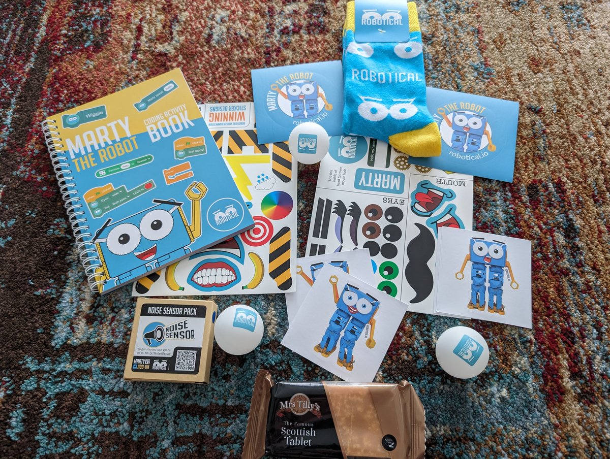 Tuesday has started rather well with a surprise package from <a href="/RoboticalLtd/">Robotical</a> celebrating another year of being part of the #MartyMasters crew! The kids will love the stickers, and I'll love the tablet 😄 thank you! 🤖🤖🤖🤖