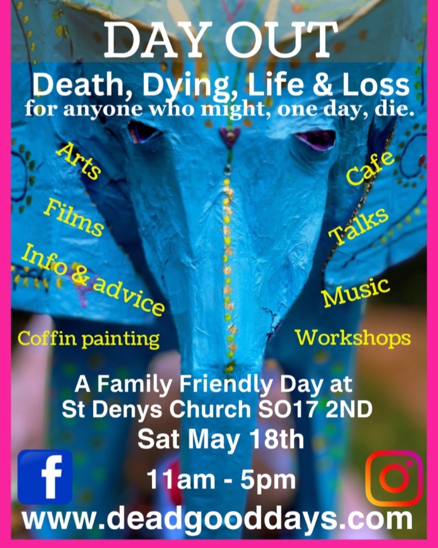Join in with <a href="/deadgooddays/">deadgooddays</a> this Saturday 18 May 2024, 11am-5pm at St Denys Church. 

This promises to be thoughtful day, with lots of opportunities for fun too.