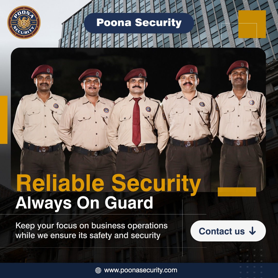 At Poona Security, we take pride in delivering unwavering service you can count on. Our experienced team is dedicated to keeping your property and assets safe, 24/7. Reliable protection is what we do best.

#PoonaSecurity #SecurityYouCanTrust #security #SecurityGuard #security