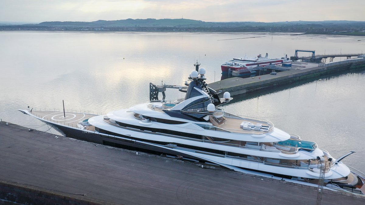 ABP's Port of Troon was delighted to host the MY Kismet superyacht for her maiden voyage after being constructed at German shipyard Lurssen.

The £288m megayacht is available for charter, with prices starting at £2.4m per week, plus expenses! 😲
