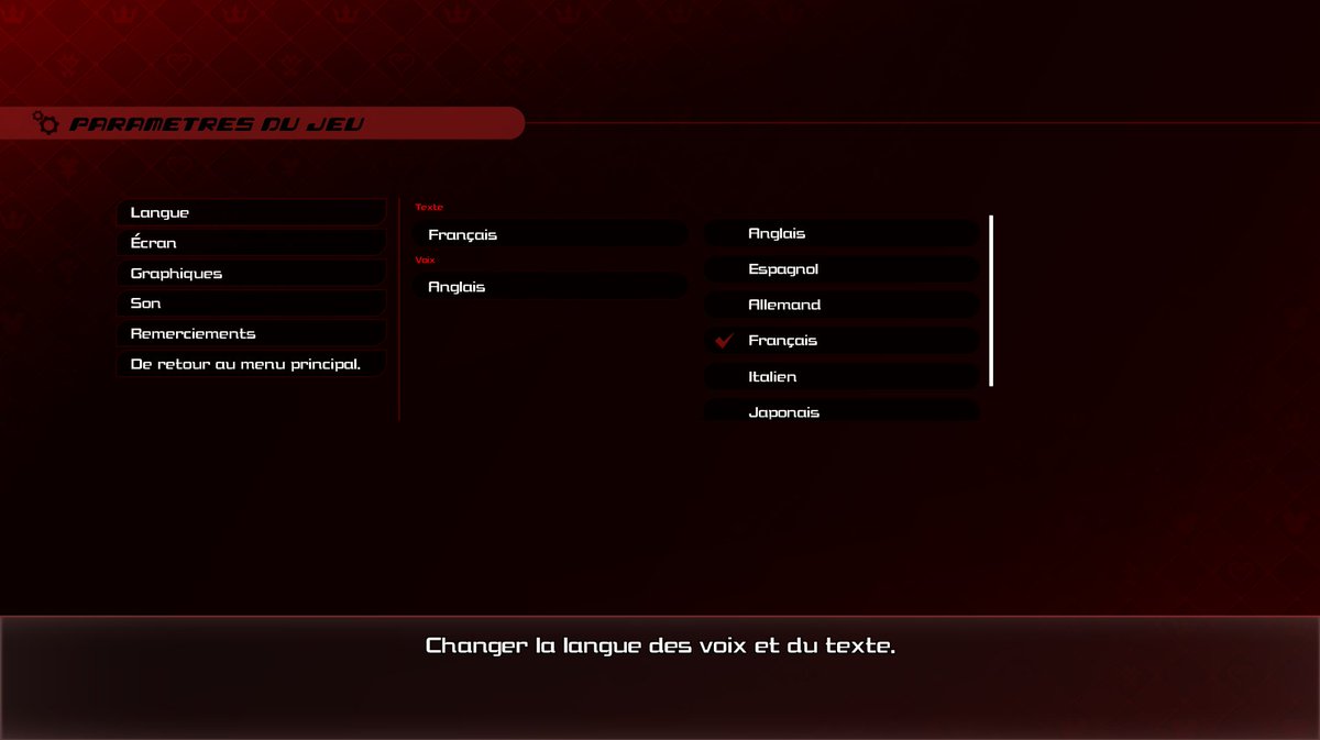 KH_Tears's tweet image. Yes, that's right! Since we want every Kingdom Hearts fan to play this game, it will be translated up to 7 different languages:
-English
-Japanese
-Spanish
-Italian
-German
-French
-Catalan