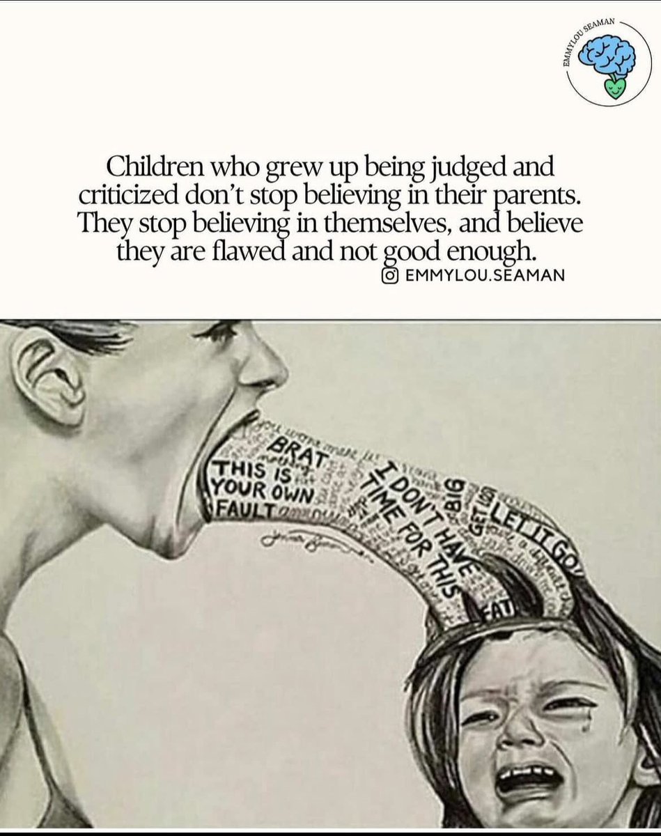 Please think about how you speak to children as it will shape the rest of their lives #trauma #psychologicalabuse #sadness #selfbelief