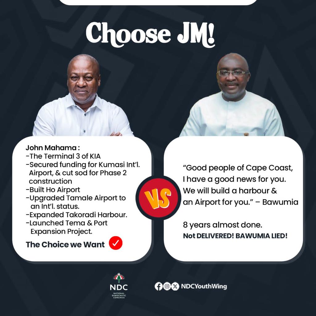 The battle card is out! Be the judge, choose between truth and progress against lies, incompetence, and failed promises. Choose JM #ChangeIsComing