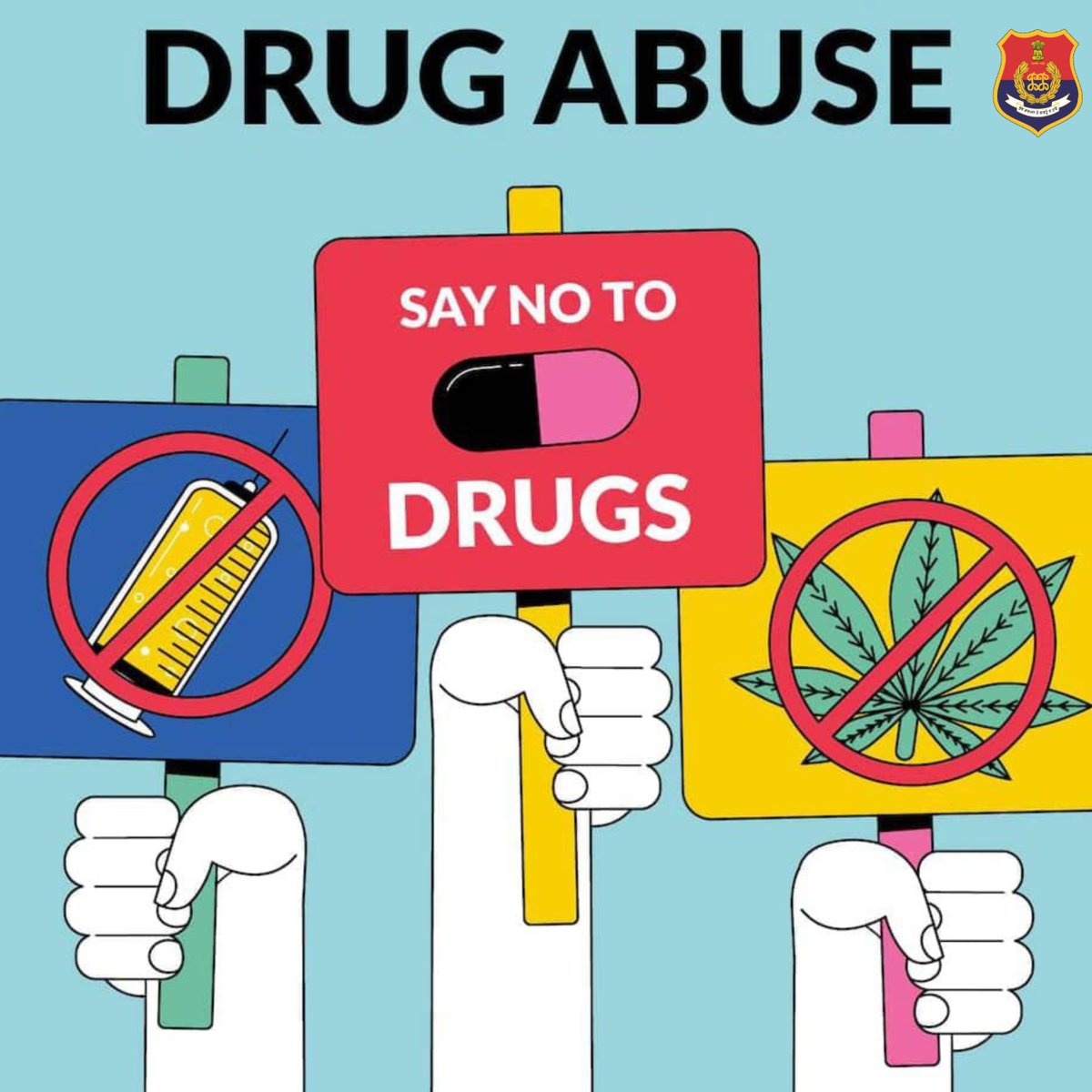 Let's #Unite with #OneVoice, one choice: #SayNoToDrugs and Yes to a Healthy #Life! Each refusal is a step towards a brighter future.

#DrugAwareness