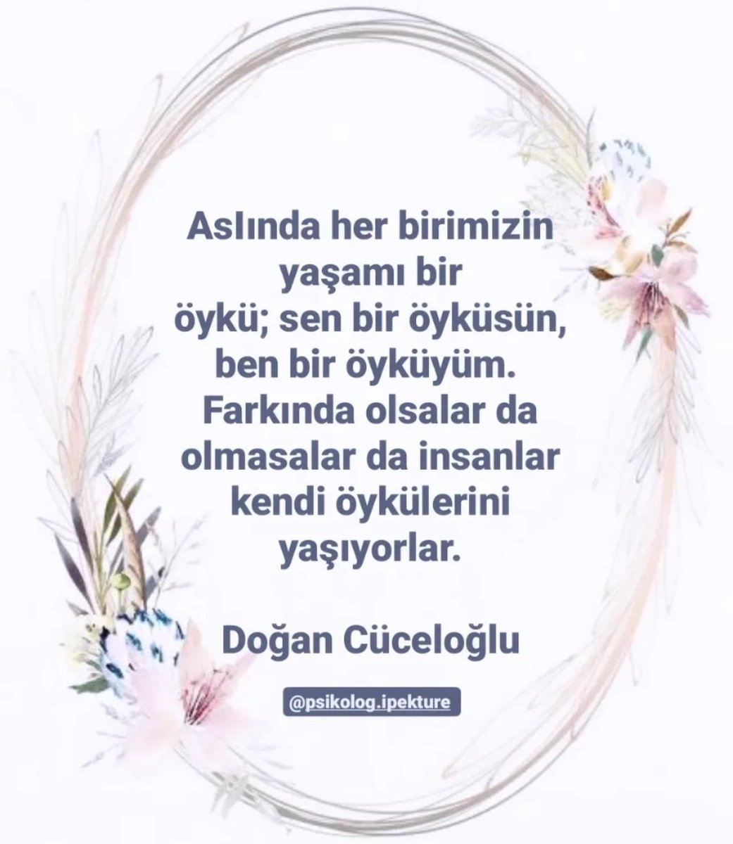 Doğan Cüceloğlu 🙏
.
.
.
.
.
.
.
.
#psikolog #psikoloji #psikoterapi #insan #psikoterapist #terapi #psikologlar  #yetişkinpsikolojisi #aile #gününsözü  #günebirsözbırak #sözler #klinikpsikoloji #klinikpsikolog  #emdrterapi #sematerapi #bireyselterapi #bilisseldavranisciterapi