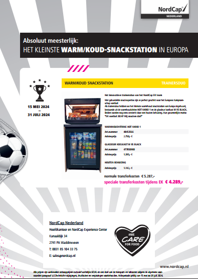 Bereid je voor op het NordCap EK Spektakel!
Van 15 mei tot 31 juli 2024, laat NordCap je niet in de kou staan! Ontdek onze sensationele prijsdalingen tijdens het EK! 🚀

Meer info: nordcapnederland.nl/contact/
#nordcap #koeltechniek #grootkeuken #horeca  #wecareforfood 🍽️🎉