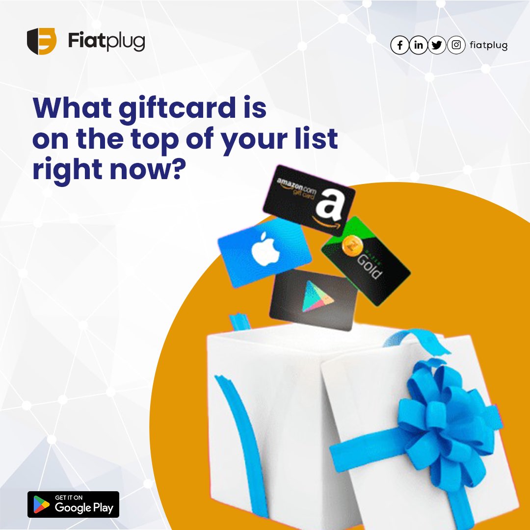 Which gift card is on your wishlist today?

Discover the power of choice with the ultimate gift card selection with Fiat Plug. Get ready we are launching soon!

Join our waitlist!! Link is in our bio

#FiatPlug
#GiftCard #Choices #Wishlist #giftcardgiveaway #giftcardholder
