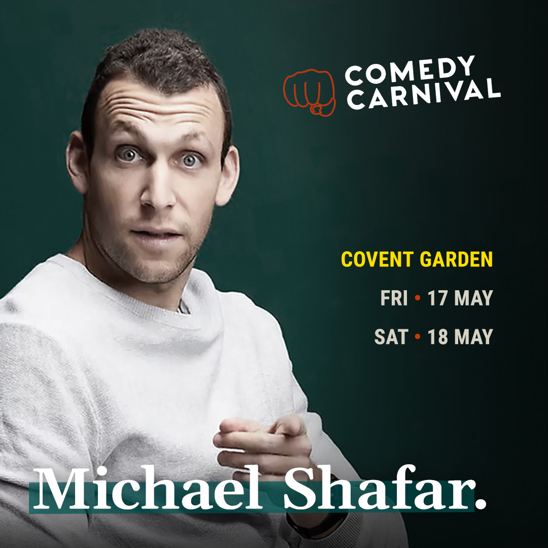 International stand up comedy this Friday, featuring @michaelshafar, @Michellesfunny, @BobbyMair and #PeteGionis as MC.
Tickets: comedycarnival.co.uk/covent-garden/
Doors 7:30pm - 8:30pm. Show 8:30pm - 10:30pm
