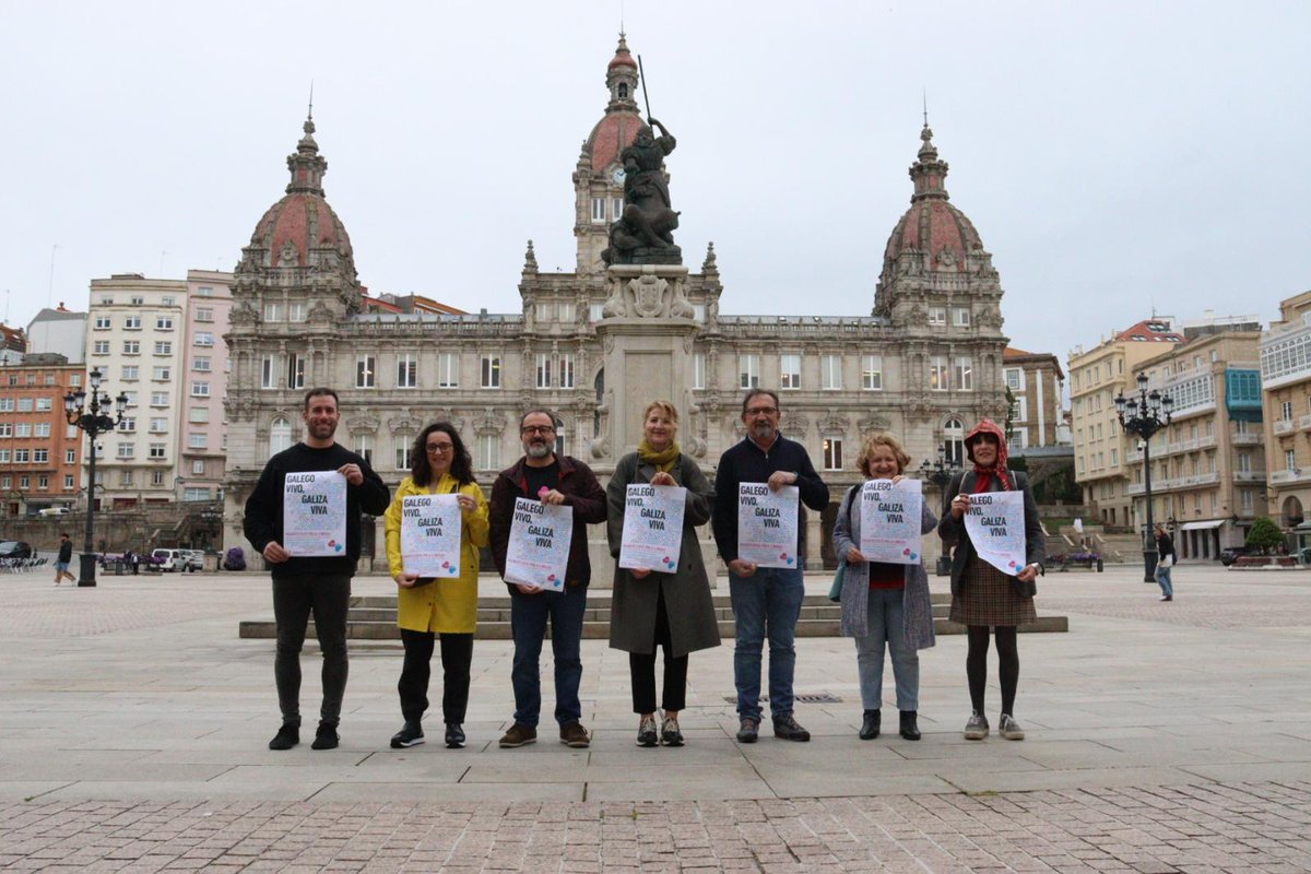 A Coruña fai un chamamento a participar este 17 de maio ás 12h na manifestación pola lingua en Compostela. 🚌 Reserva a túa praza de autobús: queremosgalego.gal/autobus