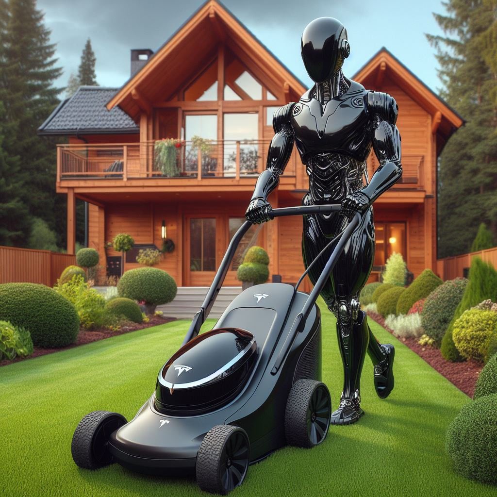 Tesla In the not so distant future, I will be mowing your lawn and trimming your hedges @Tesla #Tesla