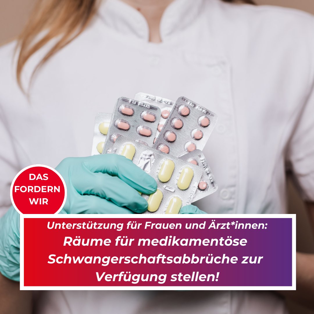 Vor Praxen, die Schwangerschaftsabbrüche anbieten, versammeln sich immer wieder Abtreibungsgegner*innen und schüchtern Patientinnen wie Mediziner*innen ein. Hier wollen wir mit Praxisräumen im Gesundheitsreferat helfen!💪