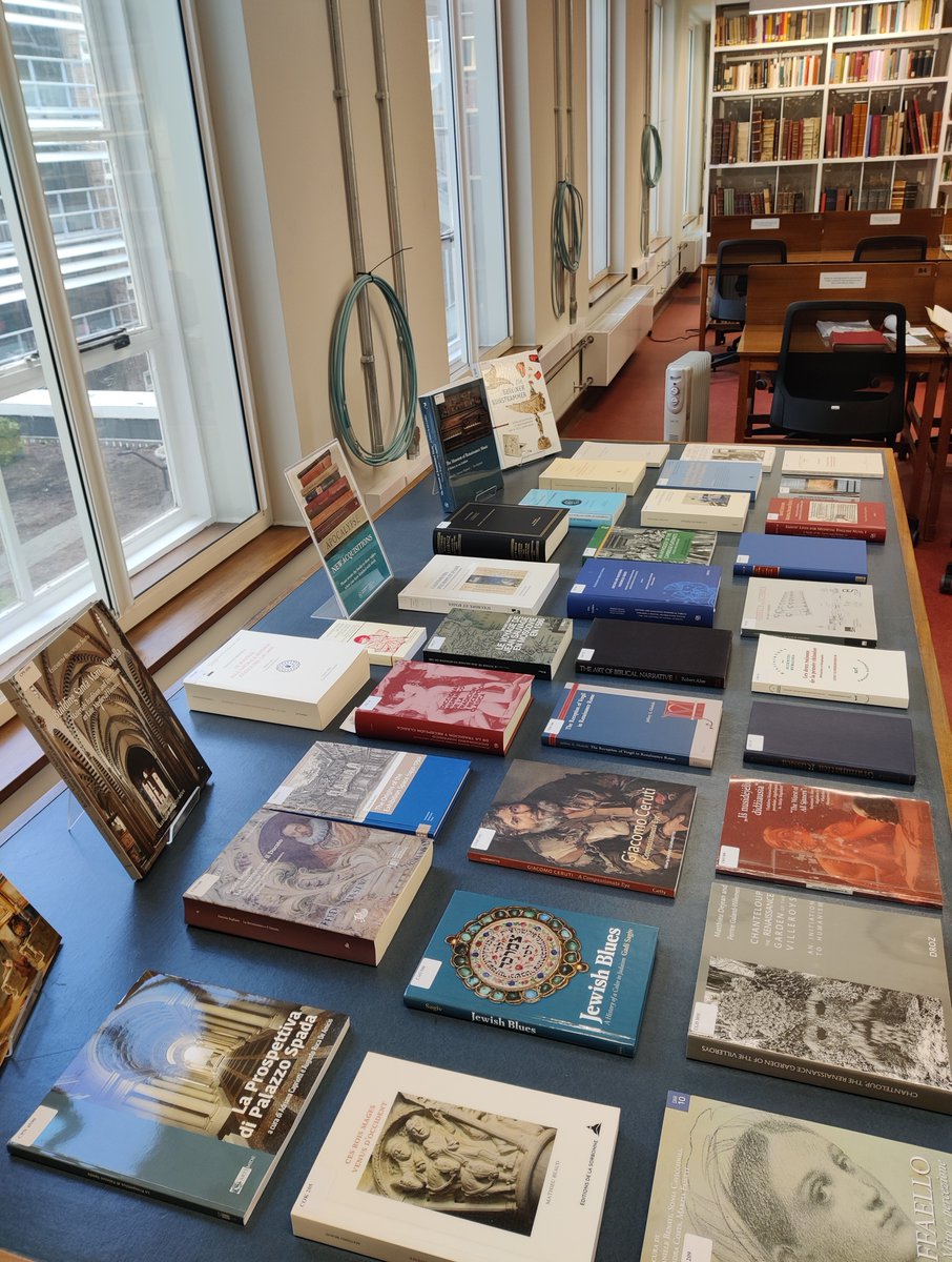 📚 The new acquisitions table on the Second Floor of the Library has been updated! Find books on #RenaissanceMusic and #AncientCalendars alongside studies on #Ptolemy, #Leibniz  and the #CambridgePlatonists. 📚

#Books #LibraryTwitter