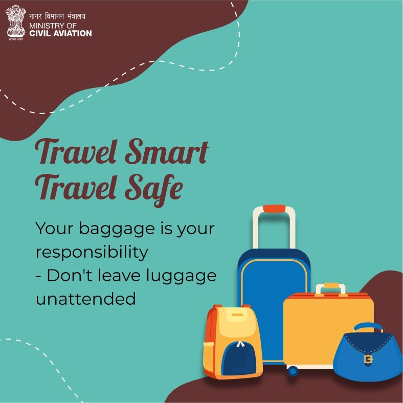Baggage vigilance is the key to safe travels. Remember, your belongings are your responsibility. Never stray from your bags and experience a hassle-free journey. #TravelSmartTravelSafe