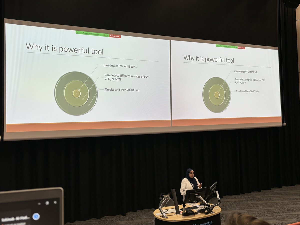 Up next is <a href="/OmniaElshorbag3/">Omnia Elshorbagy</a> speaking about potato viruses and onsite detection #SNESfest24