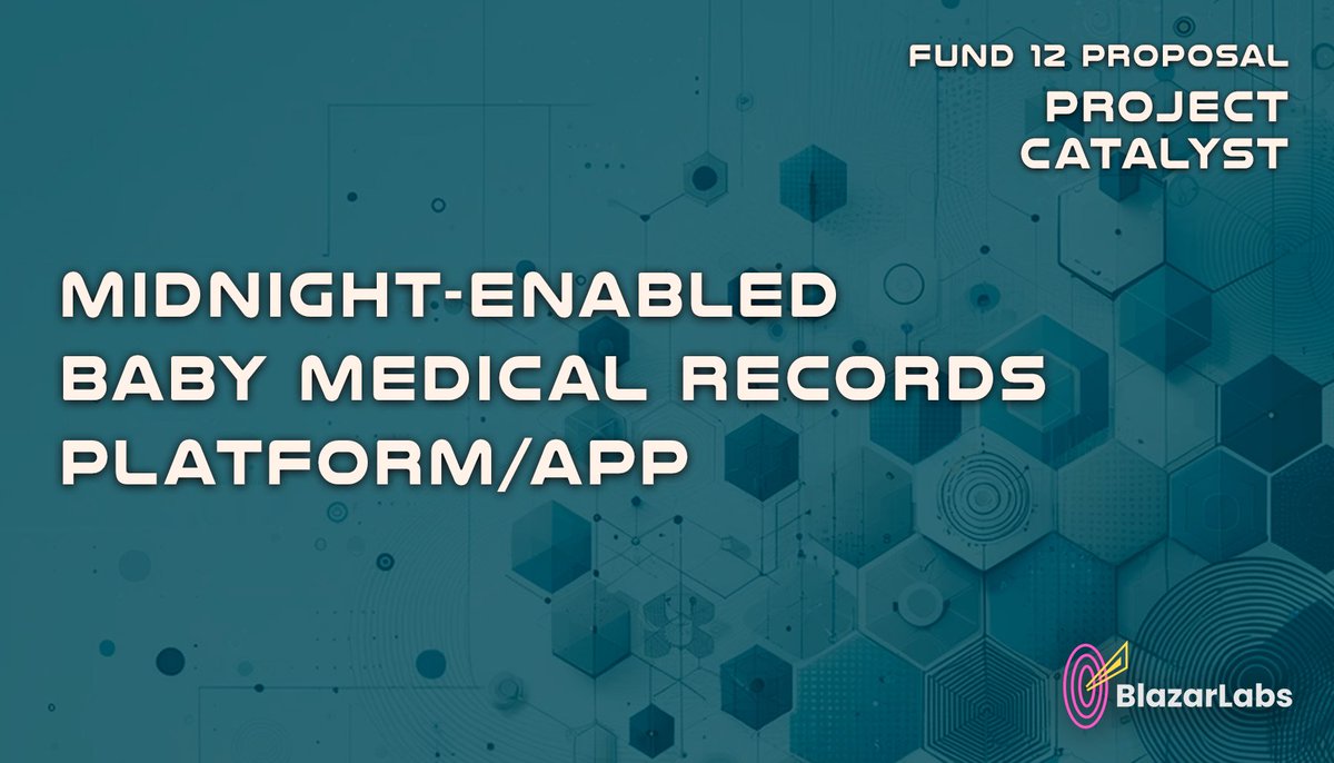 3. Midnight-enabled Medical Records data platform/app
cardano.ideascale.com/c/idea/122416

@MidnightNtwrk #PrivacyMatters #babyhealth