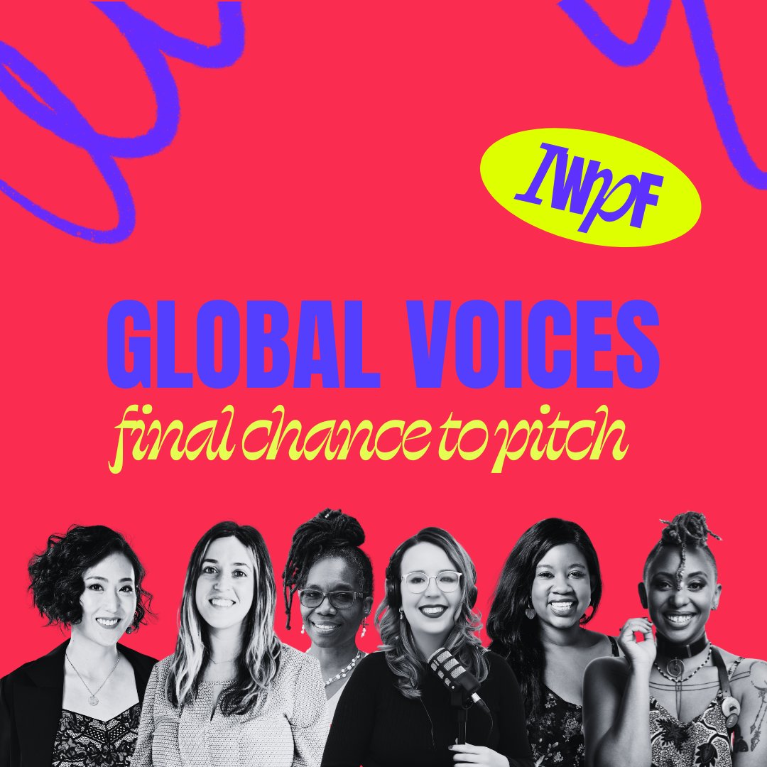 Pitches for our Global Voices virtual stage close Wed 15 May at midnight! If you’re a podcaster outside the UK, in Asia, Africa or South America especially, we want to know what’s happening where you are! Please spread the word. 🙏🏾 Info here 👉🏾bit.ly/IWPF2024GVX
