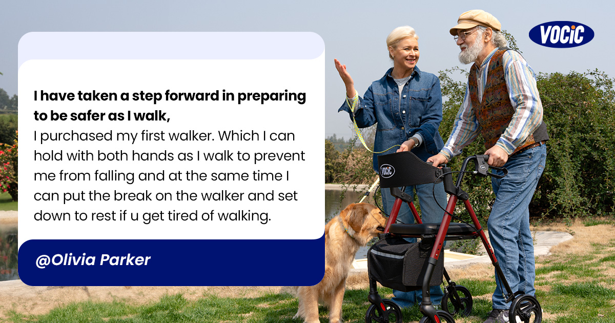 🧔#Rollatorwalker helps Olivia Parker be safe and sound while walking and he can have a seat when tired.
👩‍🦰For someone with limited walking, #mobilityaid will help you live more conveniently in daily life.
👉Learn more: rb.gy/nh4gkg
#healthcare #disable #seniorscare