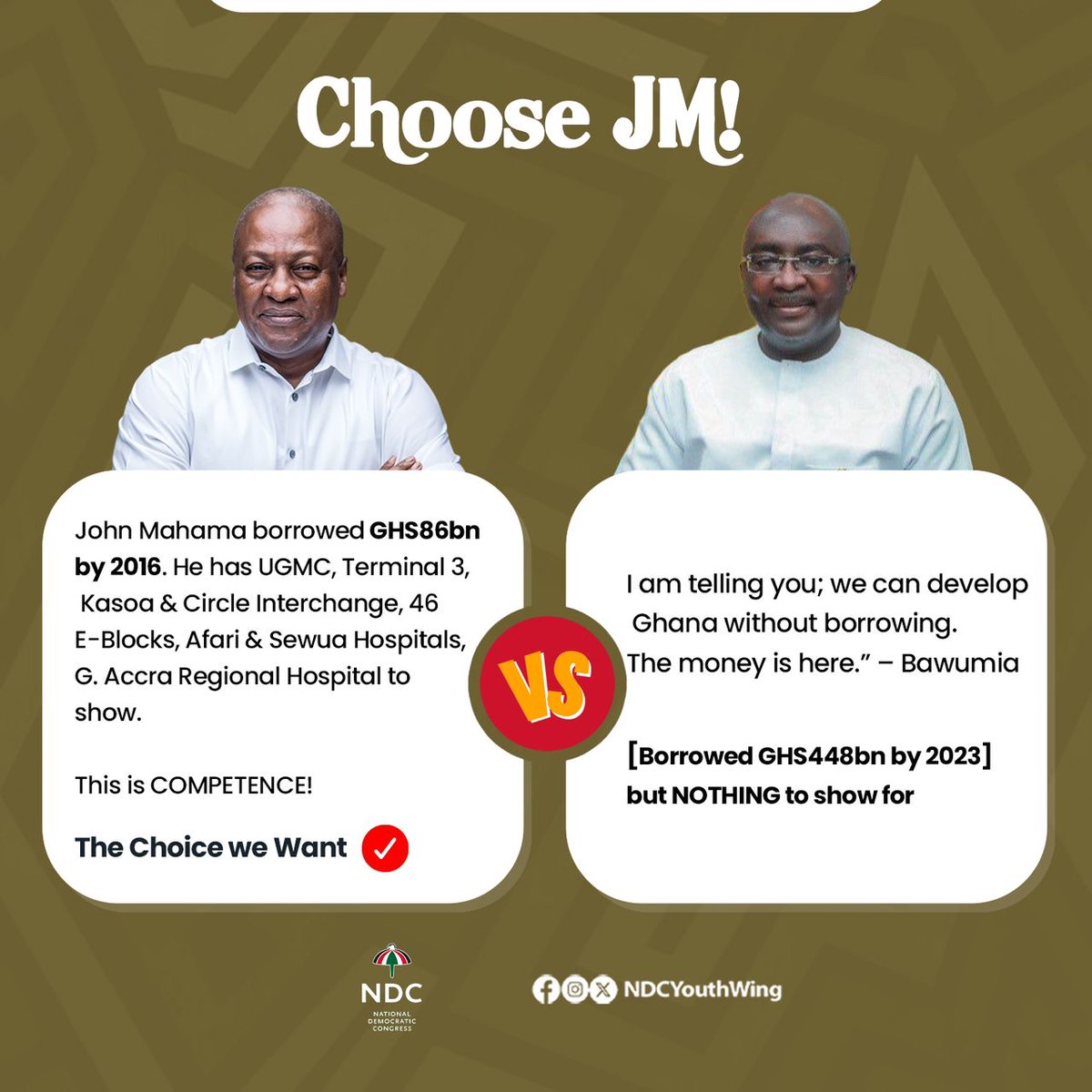 Choose between truth and progress versus lies, incompetence, and failed promises. Be the judge and choose JM. #ChangeIsComing