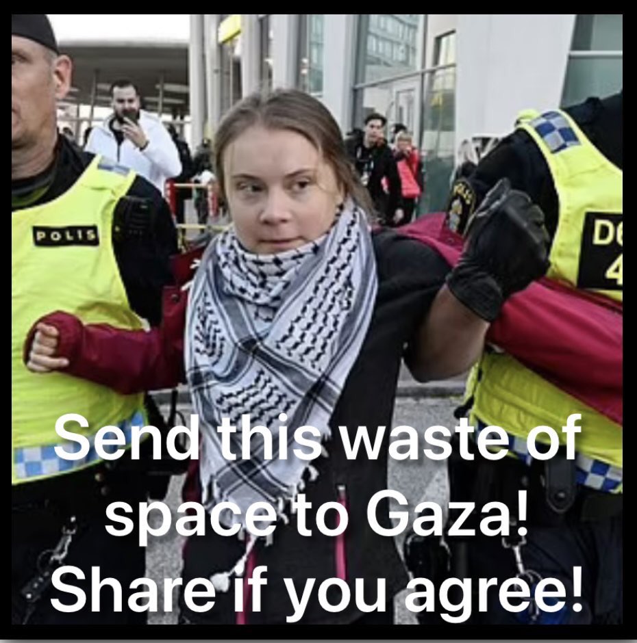 Should Greta be sent to Gaza? 😂😂😂😂