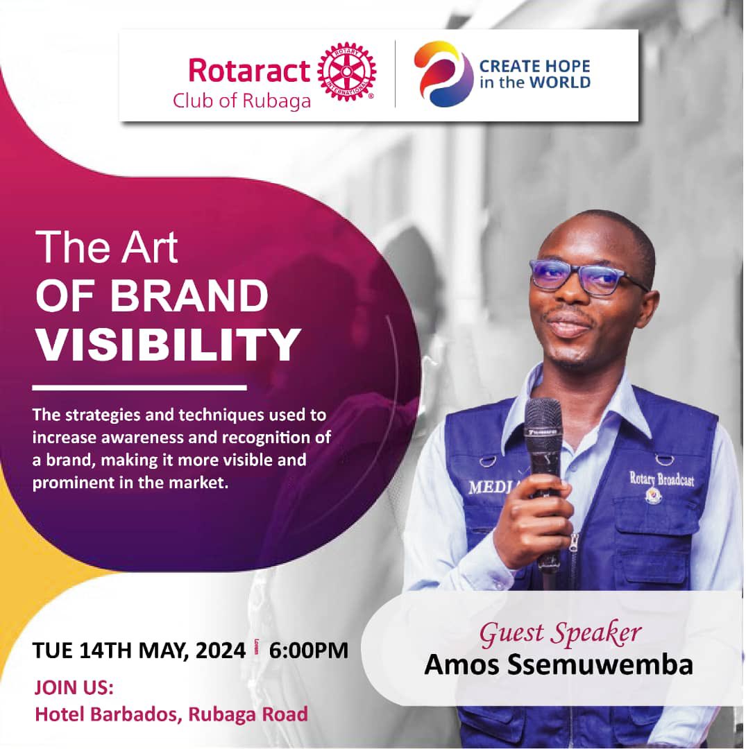 📸BRAND VISIBILITY📹
 
”Brands should think of themselves not as storytellers but storybuilders”- Amy Pascal

Let’s meet this Tuesday for a talk on planting seeds of content and more at Hotel Barbados Rubaga road.

See you there🤗

#PRTeam 
#TheElites
#YouthService
#TheRubagaWay