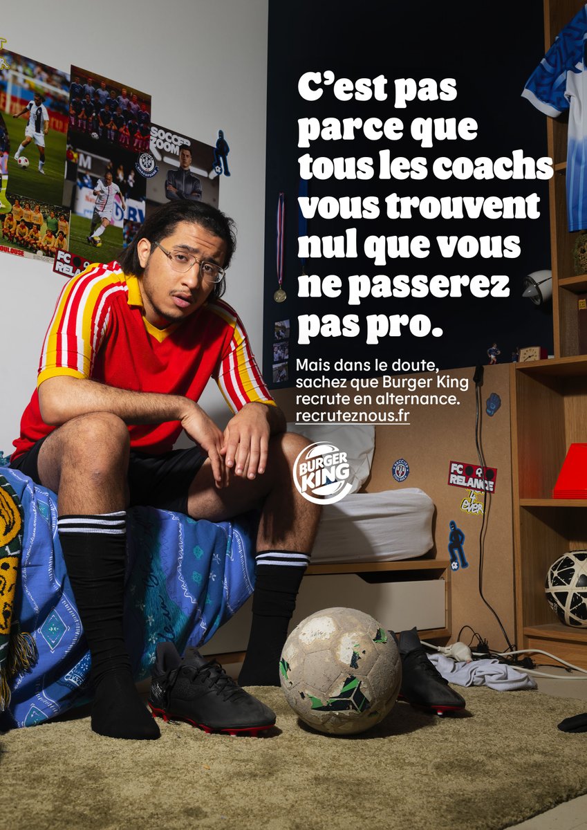 creapills's tweet image. "Grillez des steaks, pas vos rêves" : Burger King recrute des alternants avec une campagne décalée 🍔