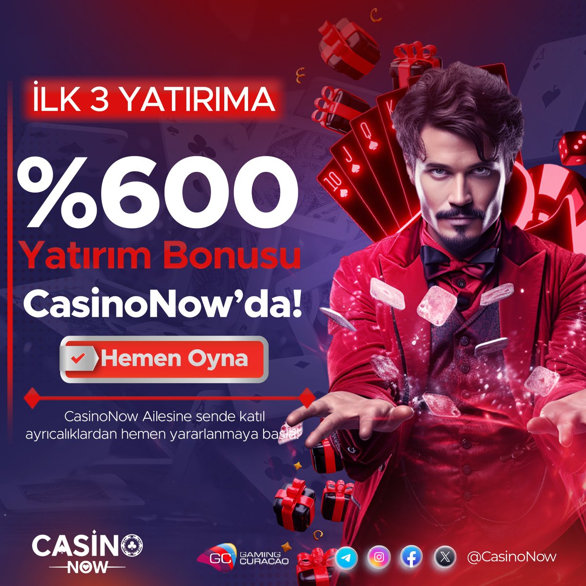 🏆En Avantajlı Bonuslara Sahip Olmak İçin #CasinoNow

💎 %600 Bonus Seni Bekliyor!💎