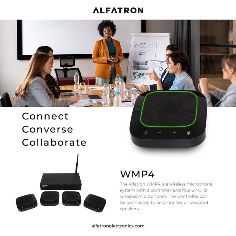 The ALF-WMP4 features intelligent digital audio processing with dynamic noise reduction, 384ms acoustic echo cancellation for full-duplex voice calls, and 360° Omni-directional audio pickup from the microphones.

#Alfatron
#Wireless
#Conferencing
ow.ly/nObZ50PP3Tn