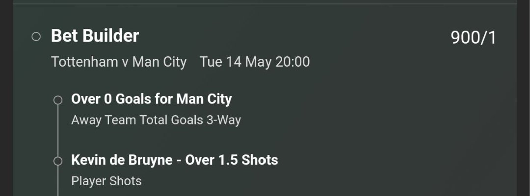 🏴󠁧󠁢󠁥󠁮󠁧󠁿 900/1 BET BUILDER 🕵️💵 #ManCity #TOTMCI #COYS Giving £200 to 2 lucky people if it wins 🤝 Simply LIKE❤️ & RETWEET 🔄 this tweet to ENTER BET POSTED HERE ⤵️⤵️ t.me/+p3Prekr2MKk4Y…