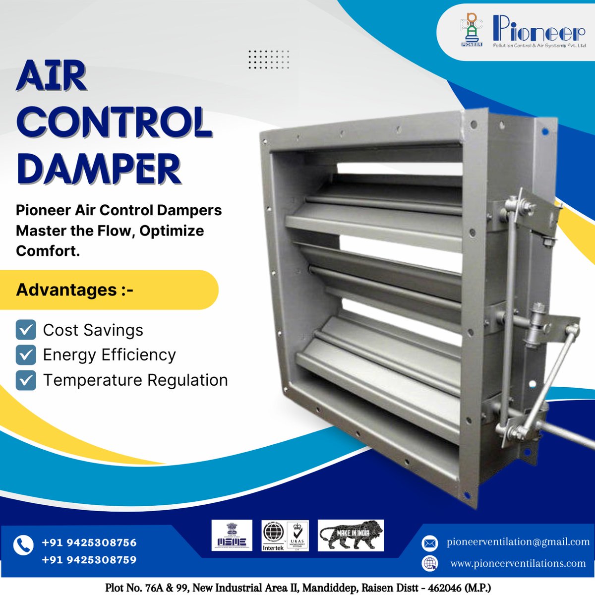 pioneerai989932's tweet image. Optimize your airflow with precision and efficiency using our Air Control Dampers – Perfect Balance, Perfect Comfort.#AirControlDamper #PrecisionAirflow #EfficientVentilation #comfortcontrolclock
.
.
#HVACSolutions #AirflowOptimization #BuildingEfficiency #ClimateControl