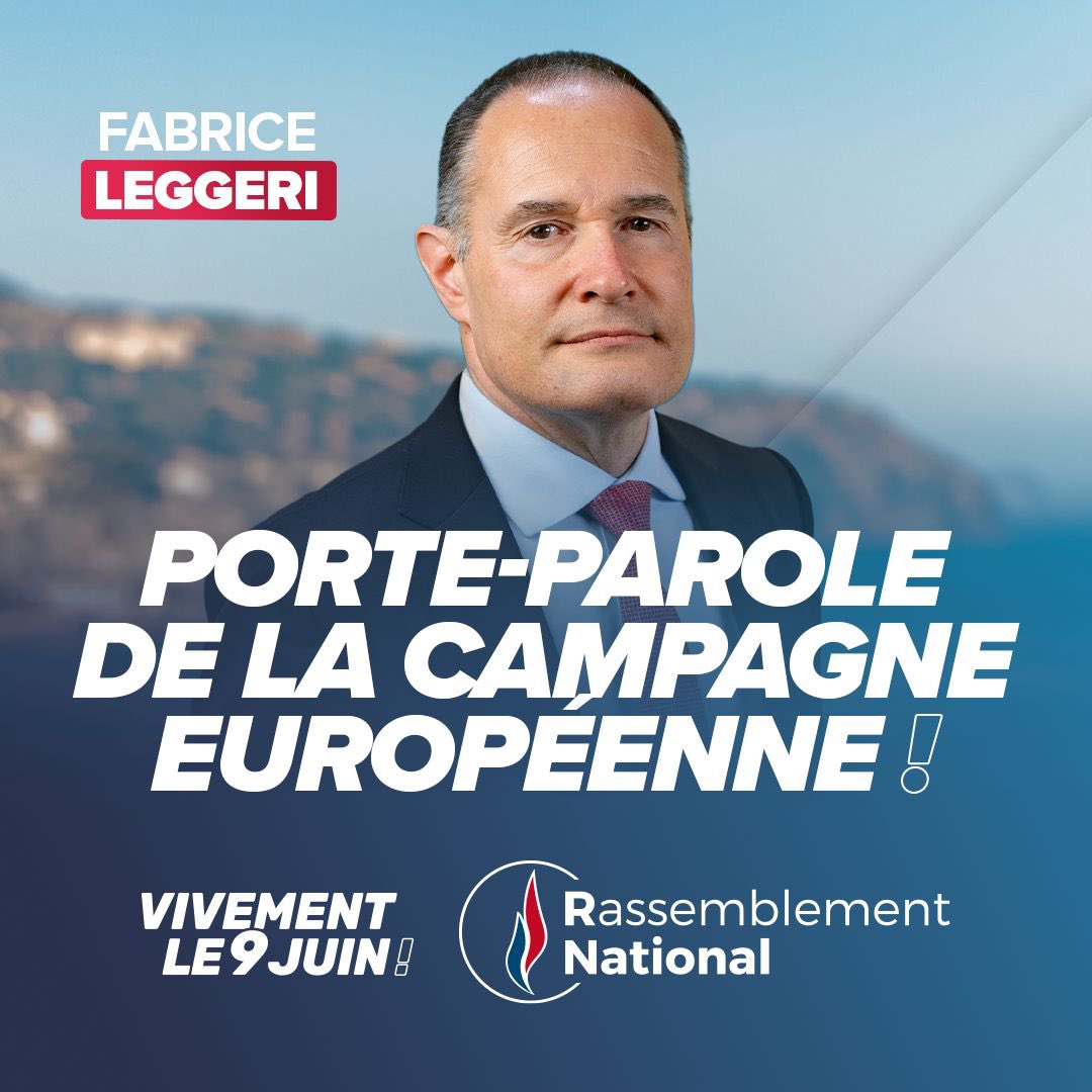 🔵 @FabriceLeggeri, haut-fonctionnaire, directeur exécutif de Frontex (2015-2022), candidat sur la liste du Rassemblement National.