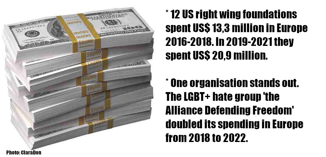 US right-wing foundations have increased their spending to buy influence - they want a new Trump Presidency, and they want more this time. We should be scared to see the money flows to Europe from such groups are on the increase. Read our new report: corporateeurope.org/en/2024/05/all…