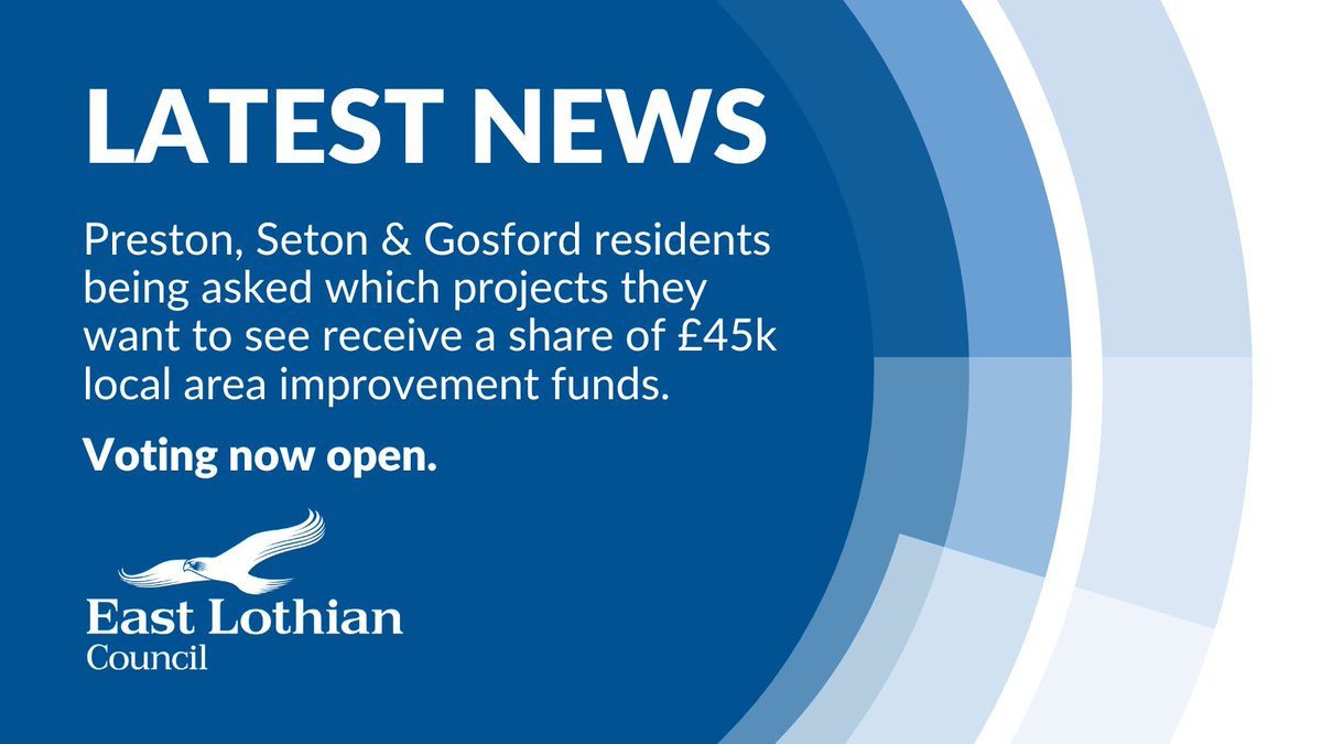 People who live in Preston, Seton and Gosford are being asked for their views on how to spend over £45,000 of funds for improvements in their area. Find out more: orlo.uk/cH89i