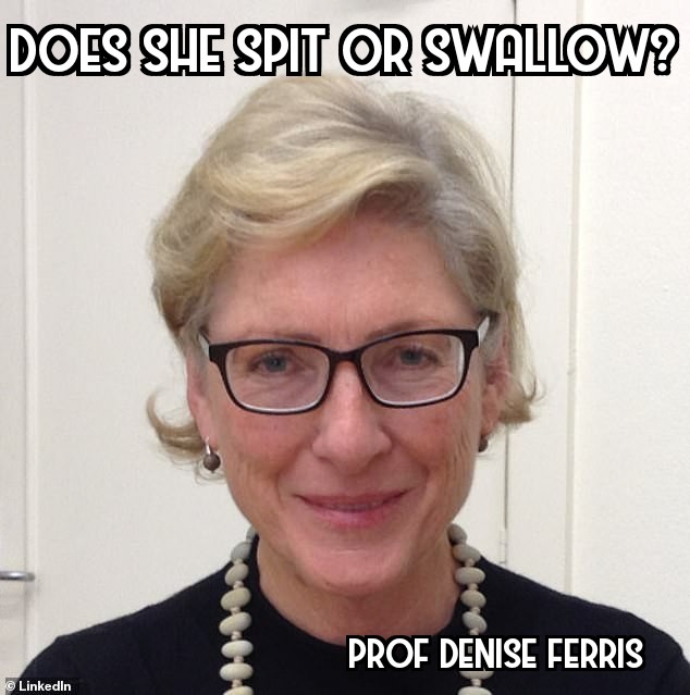 Any news on the Spitty Professor, Denise Ferris, and her assault charge for spitting!? The Grandmother, who disgraced herself, was due in Cooma Local Court 22 November 2023 but I've heard nothing since! 

Perhaps Prof Ferris got a spittoon for Christmas and has reformed? #Yes23